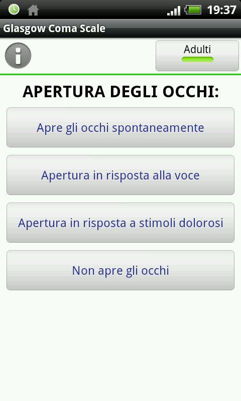 Android application Glasgow Coma Scale PRO screenshort