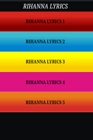 Just The Lyrics - Rihanna