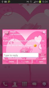 GO SMS Pro Theme Valentine Buy Screenshots 2