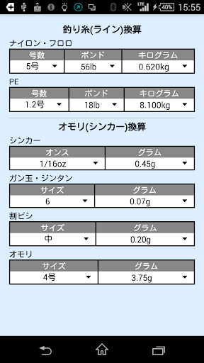 釣り単位変換