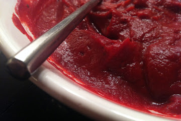 Sweet Beet, Cauliflower and Basil Puree (Vegan)