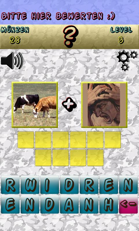 2 Bilder 1 Wort: Bildkombo Screen 2