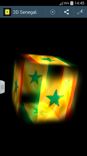 3D Senegal Cube Flag LWP