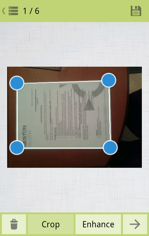 Android application PRO Document scanner PDF screenshort