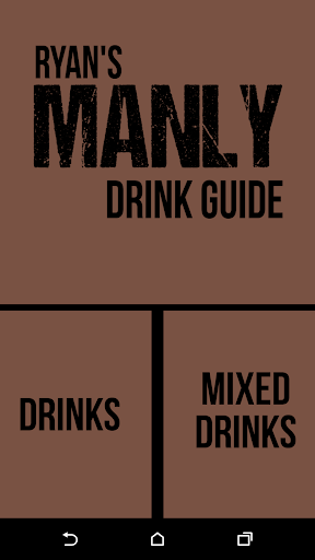 Ryan's Manly Drink Guide