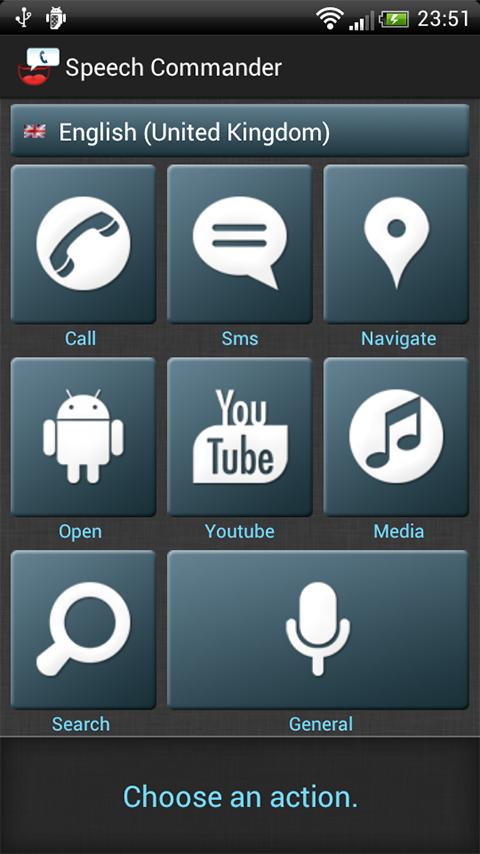 Android application Speech Commander Pro screenshort