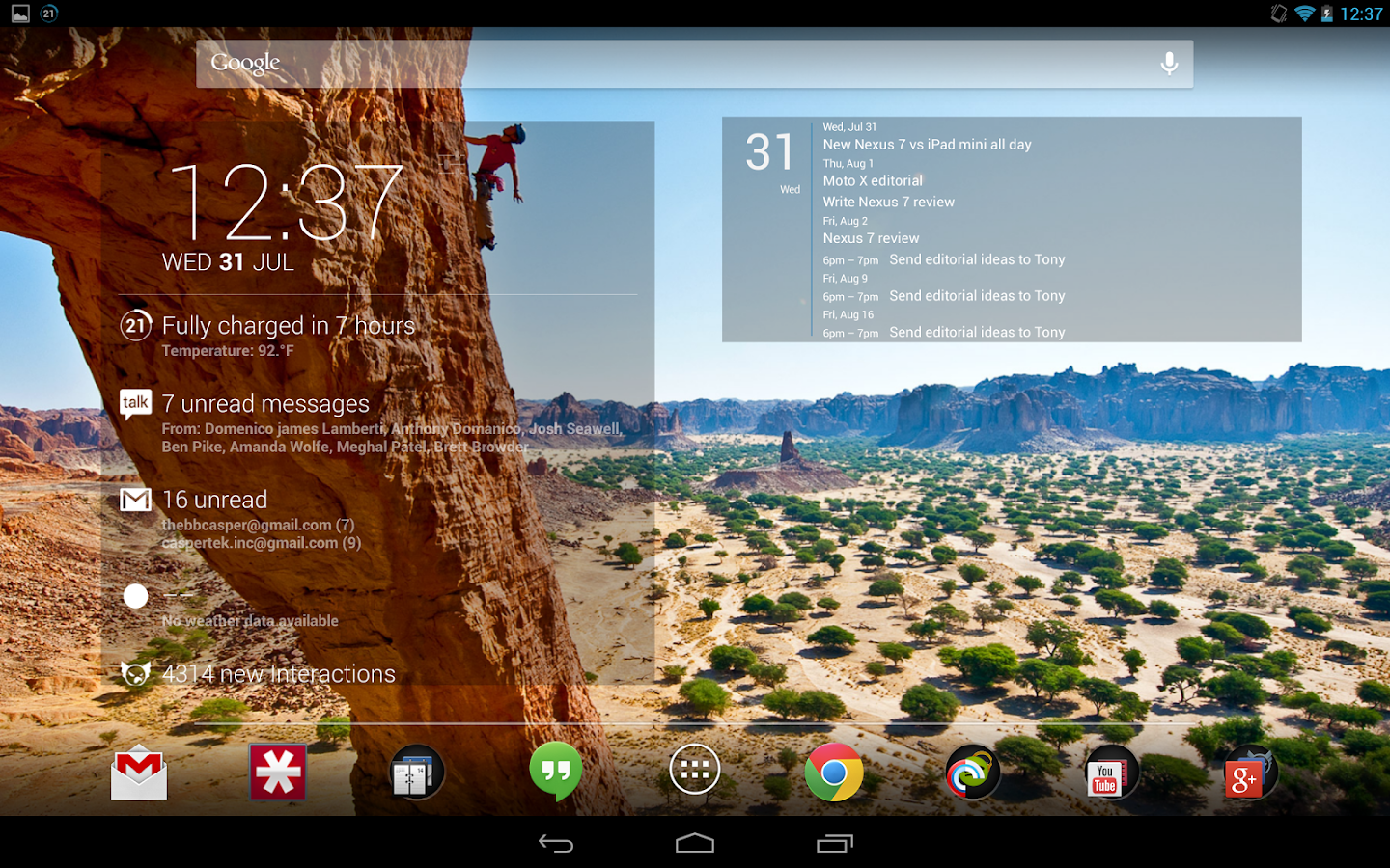 Simple Calendar Widget - screenshot