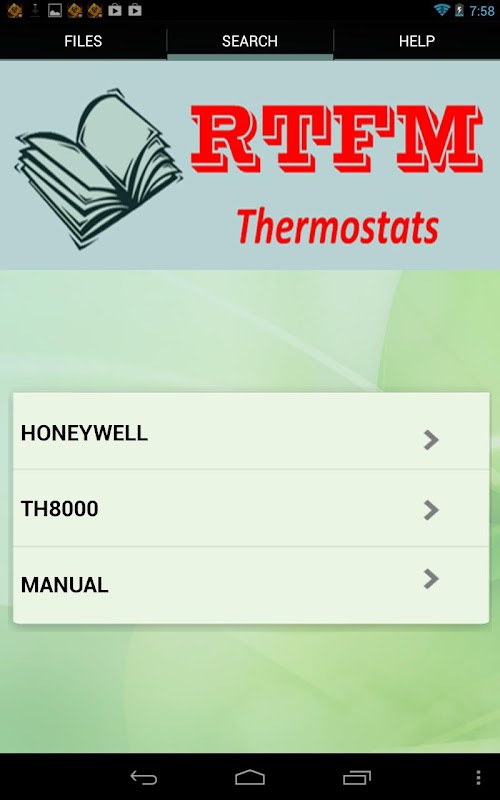 Android application HVAC Thermostats screenshort