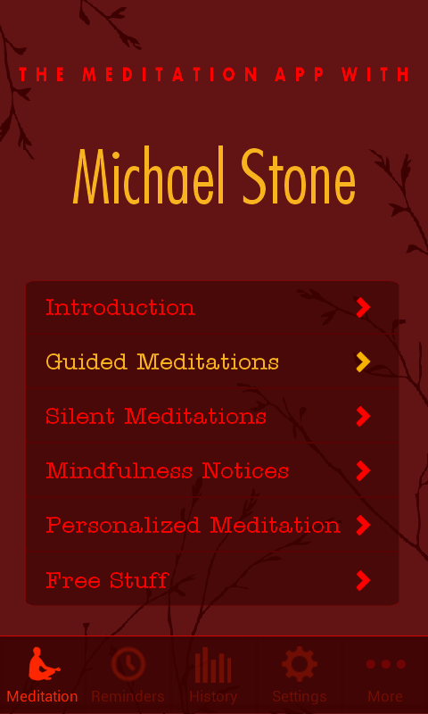 Android application The Meditation App - M. Stone screenshort