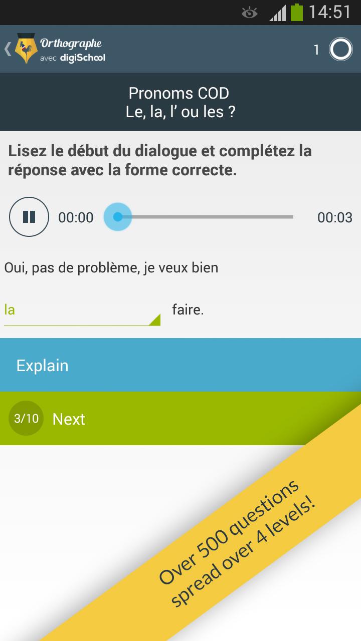 French spelling by digischool Screen 3