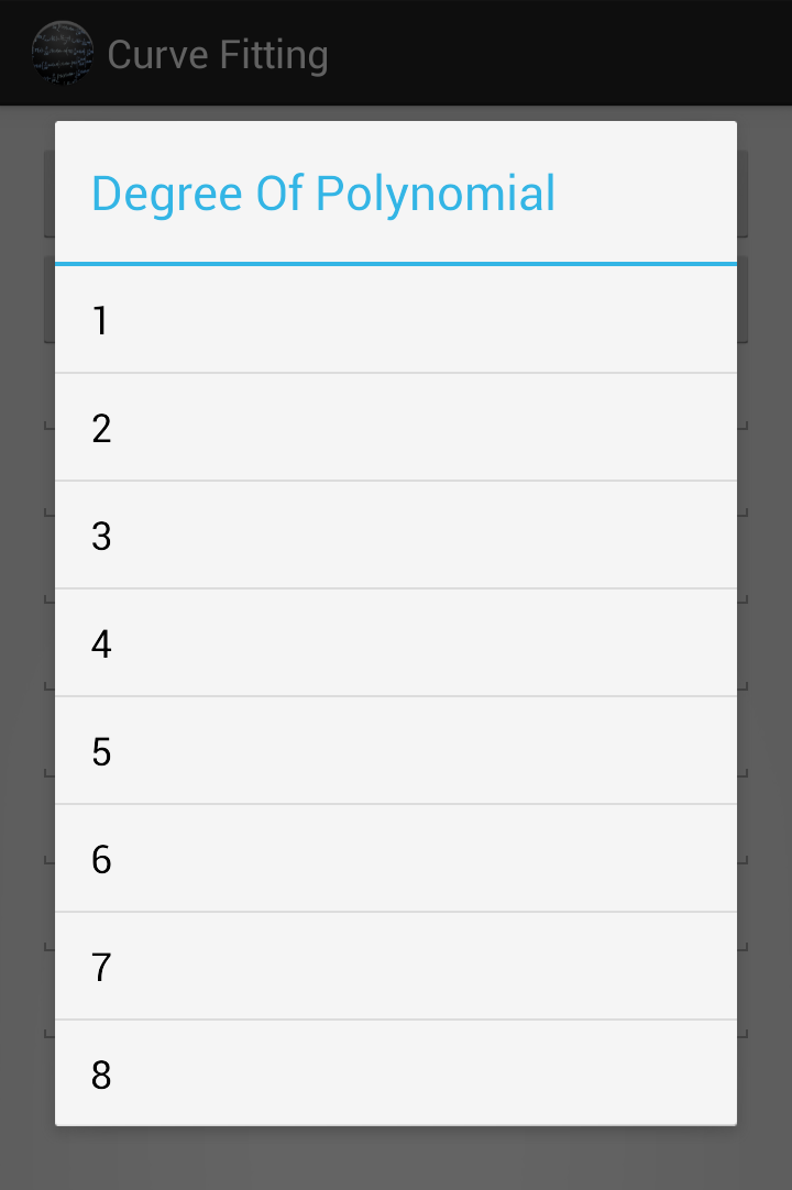 Curve Fit Screen 3
