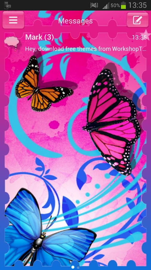 Theme Butterflies GO SMS Pro - Android Apps on Google Play