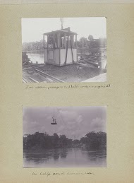 Kooi waarin passagiers m/d kabel worden overgebracht / Een tochtje over de Surinamerivier