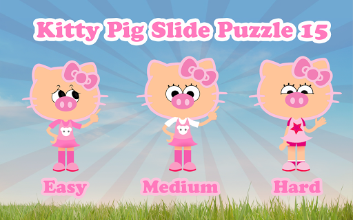 Kitty Pig Slide Puzzle 15