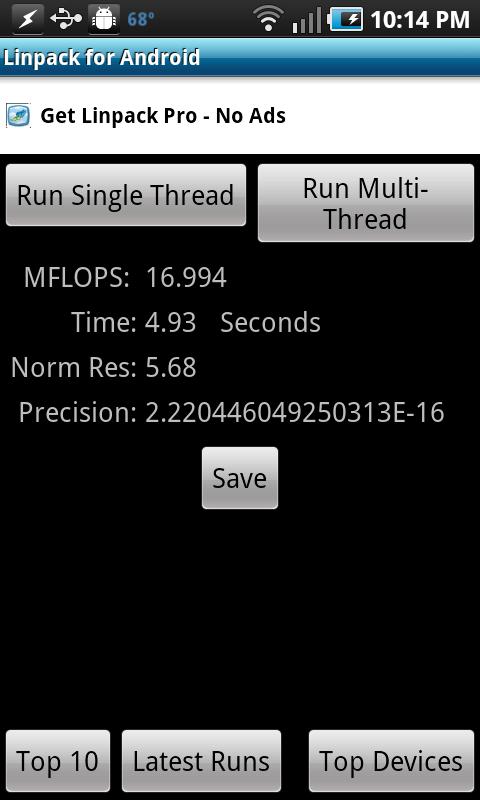 Linpack for Android Android