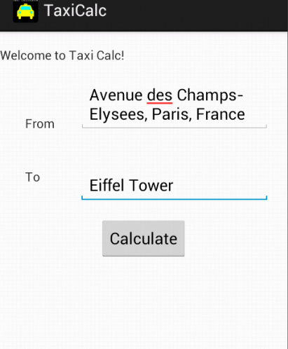 Taxi Calculator