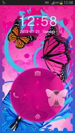 Motýli Theme GO Locker poster 3