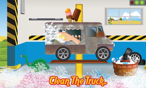 冰淇淋卡车清洗和清除