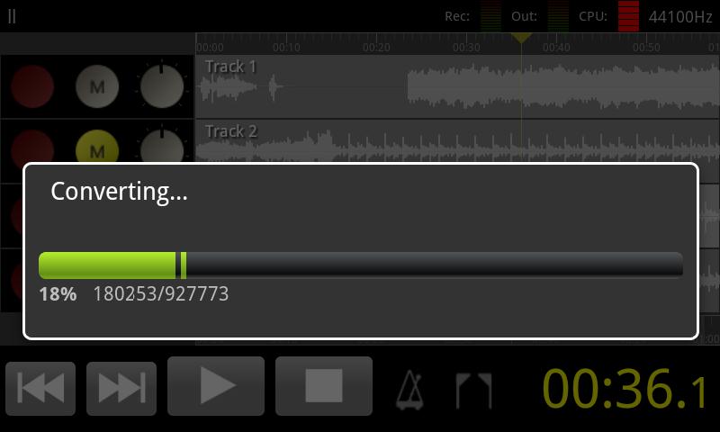 FourTracks Coverters (Beta) Screen 2