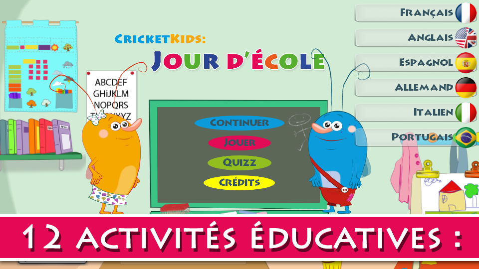 Android application Cricket Kids: School Day screenshort