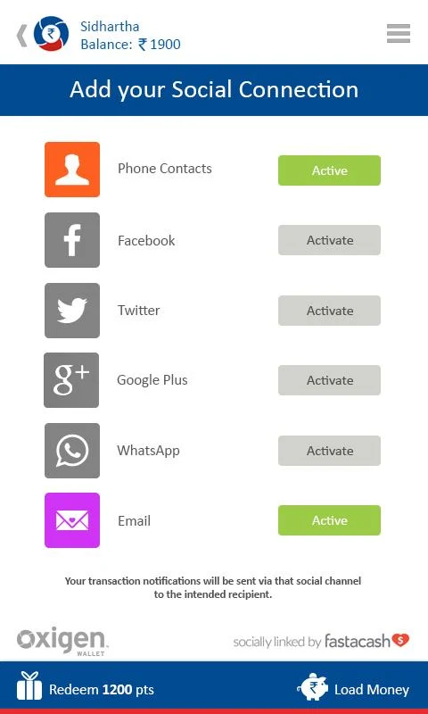 Oxigen Wallet &ndash; Money Transfer - screenshot