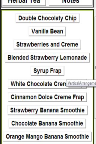 non-coffee menu from starbucks