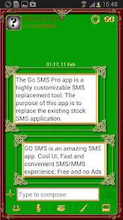 GO SMS Golden Vintage Green(圖2)-速報App