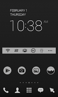 Free Download Grey In Black dodol Theme APK for PC