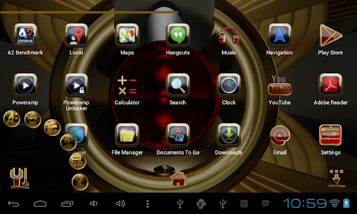 Next Launcher Thème d'or rouge - screenshot thumbnail