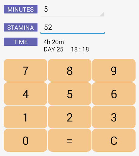 Stamina Calculator