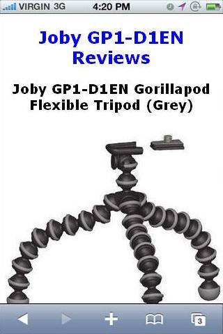 GP1D1EN Flexible Tripod Review