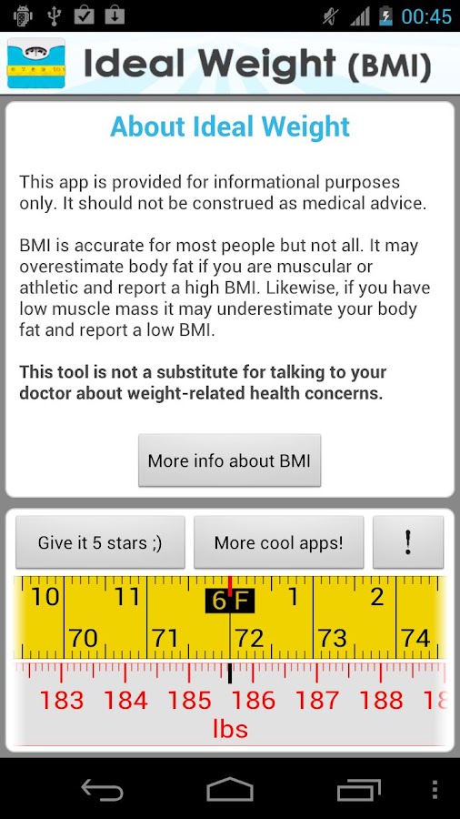 Ideal Weight Android