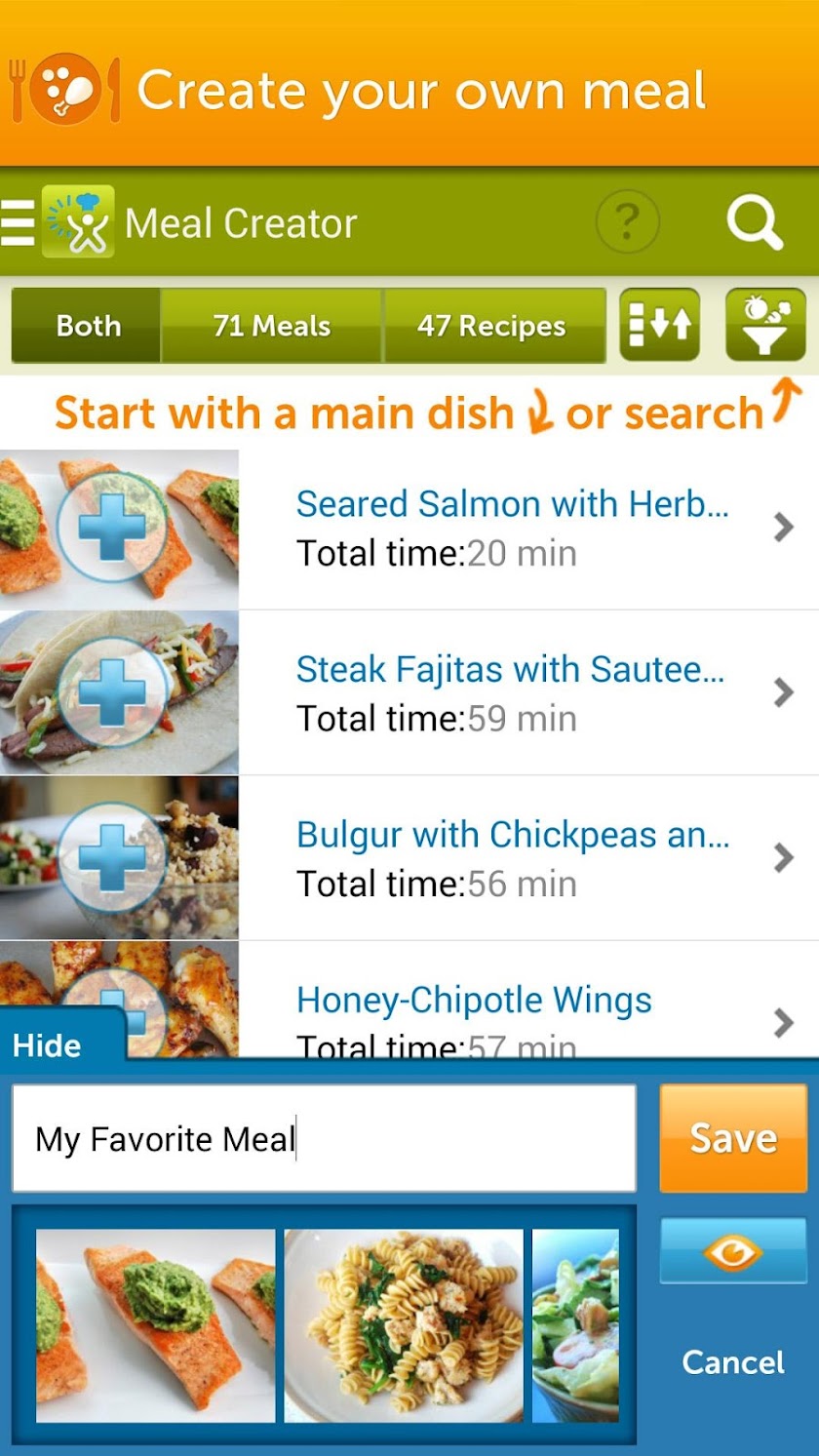 Cooking Planit Screen 2