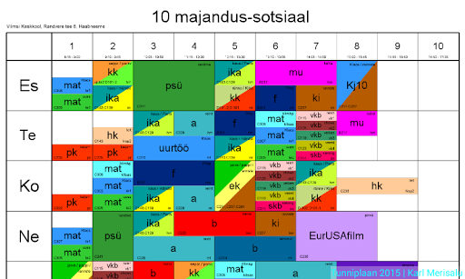 Tunniplaan Viimsi Kool