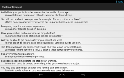 Optometry Translator Spanish(圖5)-速報App