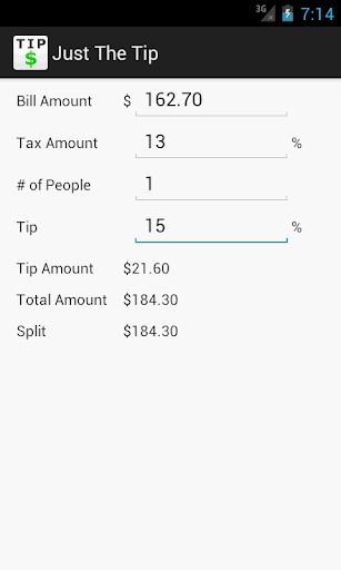 Give Just The Tip: Calculator