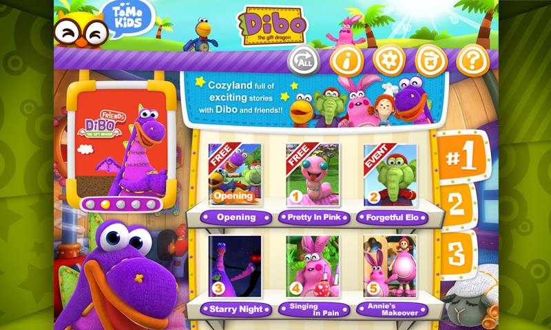 Dibo1, gift dragon by ToMoKiDS Screen 2