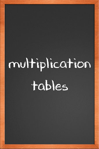 Multiplication Tables