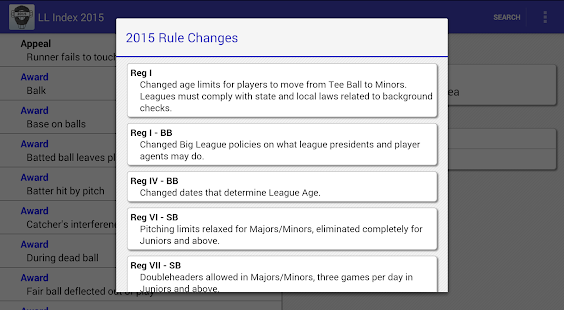 LLUmpires.com Rules Index 2015 Screenshots 5