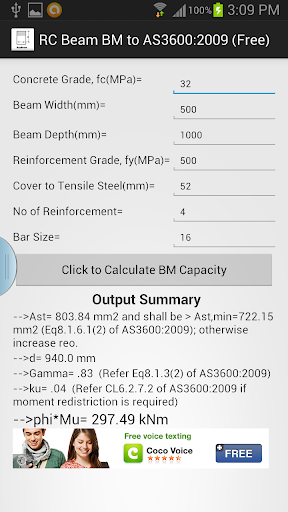 R.C.BEAM BM TO AS3600 Free