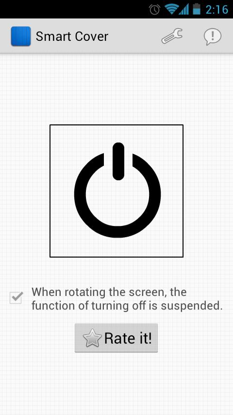 Android application Smart Cover screenshort