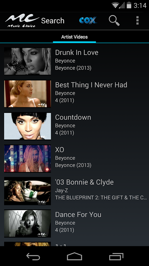 Music Choice screenshot