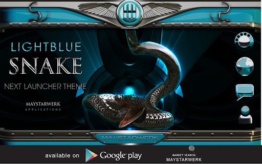 【免費個人化App】lightblue snake clock widget-APP點子