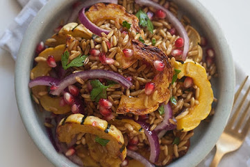 Farro Salad w/Delicata Salad & Pomegranate