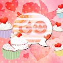 GO SMS Pro Theme cupcake heart logo