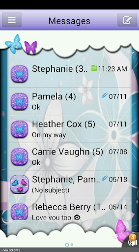 ButterflyFantasy3 GO SMS THEME