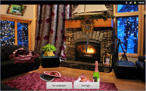 Romantic Fireplace LWP