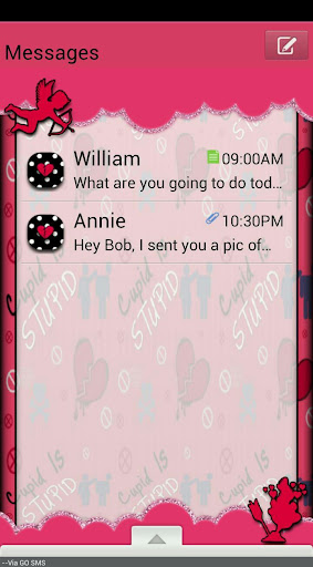 GO SMS THEME StupidCupid4U