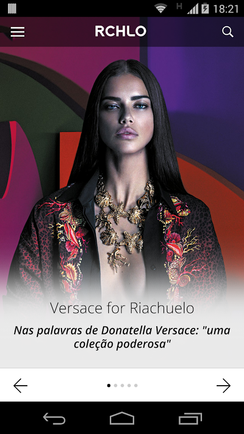 Android application Riachuelo screenshort