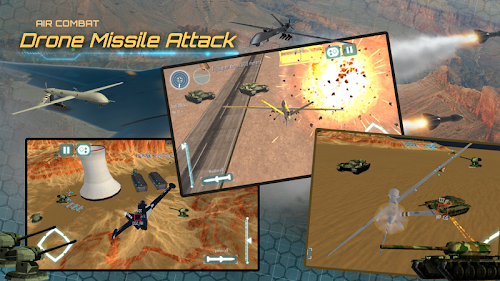 Android application Air-Combat Drone Simulator 3D+ screenshort